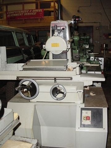 6 x 18 , HARIG, No. 618, 6x18 Table,19 Long Travel,6 3/4 Cross Feed Travel,12 vertical Height,7 x1/2 x1 1/4 Wheel,w/ Fine pole Walker mag chuck