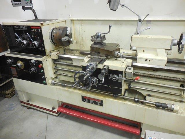 16 x 40 cc, Jet, Accu-Rite DRO 300 & Collet Closer,SOCS 10 ,25 7/8 Swing through gap,3 1/8 Bore,Inch,metric,2010