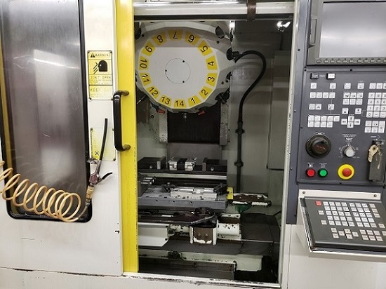 19.7 X, 14.9 Y, 11.8 Z, Robodrill Alpha- T14iA-PC2, 1999, 25.6 x 14.9 Pallets(2), 80-8000 RPM, Rigid Tap 5000RPM, 5/7.5HP, Direct Drive, 14 Pos Tool