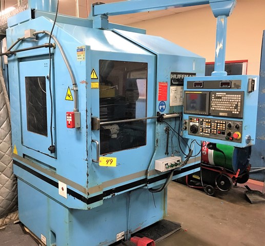 No. HS 205, Huffman, 5 Axis Profile grinder,GE Fanuc 160i-m,6 wheel,wheel head 10HP 6000RPM,Table Rpm 1-150 12 Long,cross & vert travels,'07