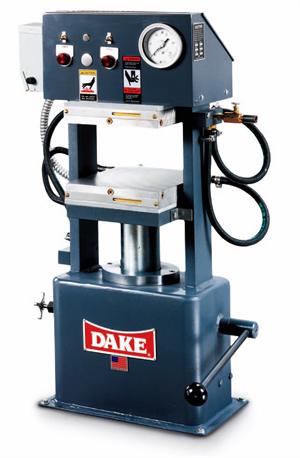LAB PRESS,DAKE,75 Ton,Max temp 600F,6 Stroke,19 x19 platens,(other Dake avail)